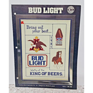 Bud Light King of Beers Cross Stitch Pattern by Shelia & Janet